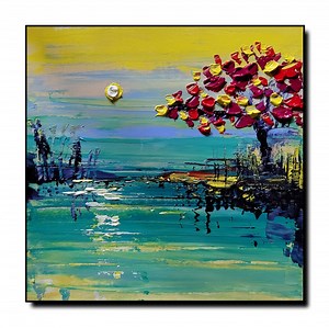 73K views · 1.9K reactions | Demonstration of landscape painting on canvas using acrylic paints and palette knife | Suraj fine arts | Facebook