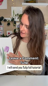 8K views · 55 reactions | Comment “Tulip” to get this full tutorial and paint it 朗 In this one tutorial you will get two - graphite Tulip study and watercolor Tulip study First do graphite and then watercolors  Comment “Tulip” | Kristine ART | Facebook