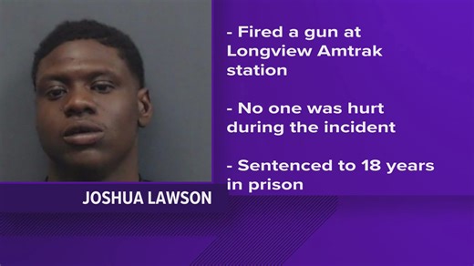 Arkansas man gets 18 years for firing gun at Longview Amtrak station