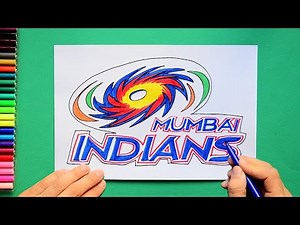 How to draw Mumbai Indians Logo [Indian Premier League]