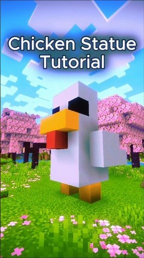 Minecraft chicken statue tutorial 🐔 #minecraft #minecrafttutorial