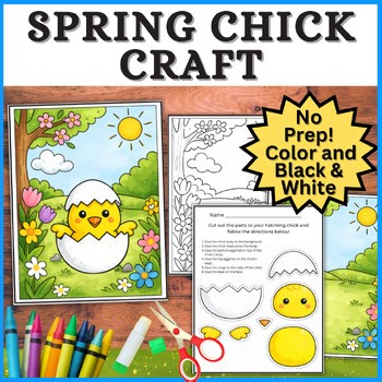 Hatching Baby Chick Craft! Preschool Spring Bulletin Board Kindergarten Coloring