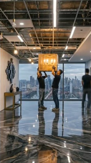 “Penthouse Hallway Transformation with Luxury Epoxy Floors”