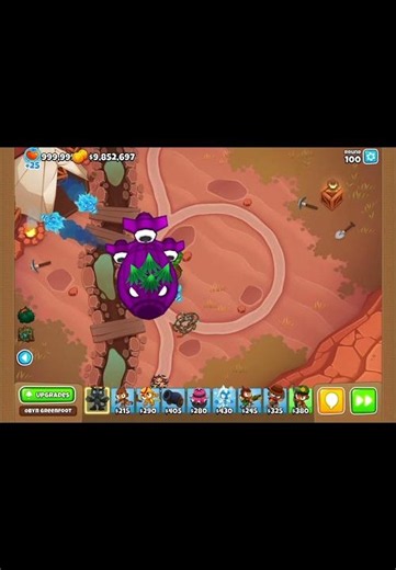 Can Oybn greenfoot defeat a round 100 B.A.D in Bloons tower defense 6?