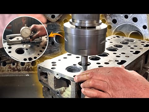 Diesel Engine Cylinder Head Rebuilding | Head Skimming and Valve Seat Cutting