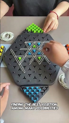 Triangle Chain Strategy Board Game – Educational Puzzle Game for Kids & Family