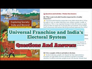 Universal Franchise And India's Electoral System Class 8 chapter 5 Question Answers | social science