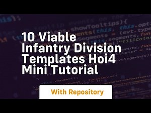 10 viable infantry division templates hoi4 mini tutorial