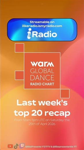 🔴 | WARM's Global Dance Radio Chart — Live from 12am-1pm UTC on Saturday, 9th May 2026