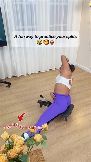 Splits machines are highly recomended to add to your stretch routine> > #splits #flexibilitytraining #merachspringbodyreset #Merach #athomeworkout