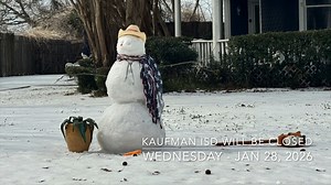 Our KISD Maintenance and Transportation teams have been out across the district today monitoring our facilities and driving local roads. After a thorough assessment of the parking lots and neighborhood streets, we have determined that traveling conditions will remain unsafe for our students, staff, and bus drivers tomorrow. Kaufman ISD will be closed on Wednesday, January 28. Enjoy another unexpected snow day safely at home! Stay warm, Lions! Check out this inside look at our hard-working KISD c