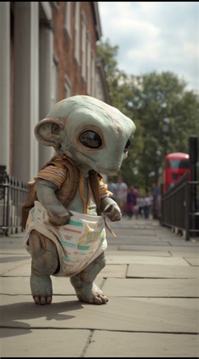 Aliens are walking in the city #aivideo #alienlife #aliens #animation