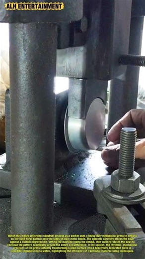 Satisfying Metal Stamping Process | Embossing Decorative Patterns on Metal Bowls