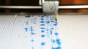 Seismograph Recording Seismic Activity on Paper