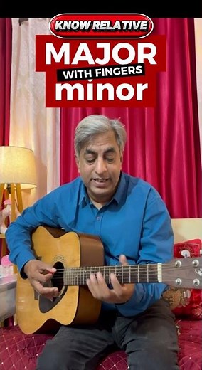 Find Relative Majors & Minors Instantly on Guitar 🎸 #shorts