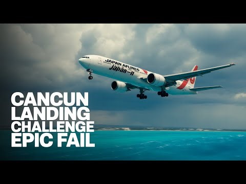 Epic Boeing 767-300ER Japan Airlines Landing Challenge Cancun Airport – Flight Simulator