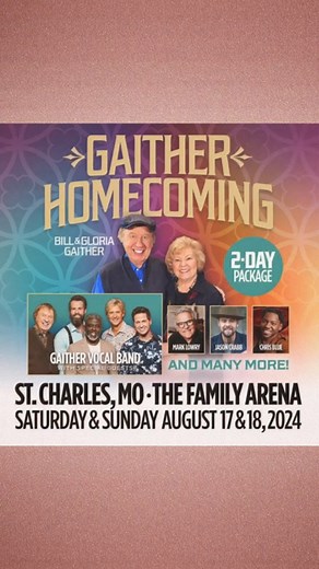 99K views · 2.9K reactions | It was a wonderful weekend of praise and worship for our @GaitherMusic Homecoming event in St. Charles, MO!  Get more tour dates here: Gaither.com/Tour_Dates #GaitherHomecoming #HomecomingHighlights #PowerInTheBlood | Gaither Music | Facebook