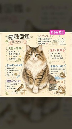 動く猫種図鑑「サイベリアン」🐈️