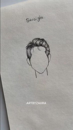 How to draw a boy's hair✨#artbyzahra #drawing #art #shorts #hair #boy #hairstyle #straight #curly