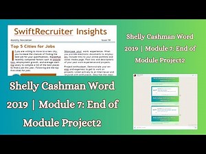 Shelly Cashman Word 2019 | Module 7: End of Module Project 2 #shellycashmanword2019 #module7