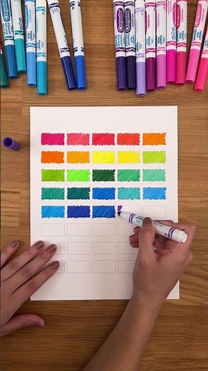 Crayola Marker Color Swatch #CrayolaMarkers #ColorSwatchASMR