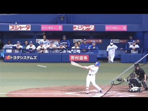 解説の福留孝介さんが『（他の選手とは）違う』と語った大島のセンター前ヒット（2023年3月25日）