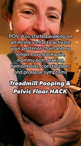 Did you know incline VS flat walking (or running) can help you POOP?!💩🤯⬇️Yes, it can help relieve constipation especially if your constipation is due to core, glutes, and pelvic floor weakness!Don’t believe me? TRY IT and see how you have to lean or change your center of mass more forward so you don’t fall backwards (just try without a baby so nobody gets injured obviously🤣)You will feel you are glutes, your hamstrings, your core deep core, pelvic floor, and calves kick on when you increase t