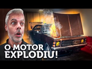 LIGOU com direito a BOLA DE FOGO🔥 Achamos algo BIZARRO no Motor do Opala 76