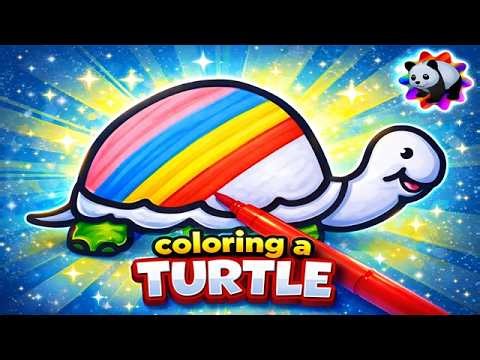Coloring a Turtle 🐢 | Easy & Fun Coloring for Kids