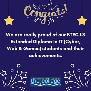 We are exceptionally proud of our BTEC IT students and their recent course results. Good luck to you all and we hope you thrive in the digital and computing industry! | Bournemouth and Poole College