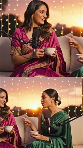 Bollywood-Style Flirty Banter! 😏 Stylish Indian Women in Silk Sarees | Cozy Outdoor Podcast