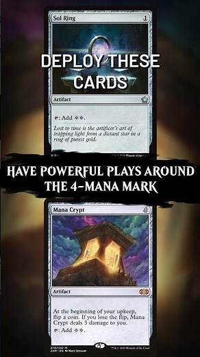 How to Best Use Sol Ring and Mana Crypt in MTG Cube