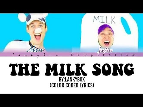 The Milk Song || color coded lyrics || Lankybox Compilation