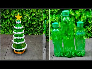 DIY Christmas Tree from Plastic Bottles | Easy Recycling Craft Idea
