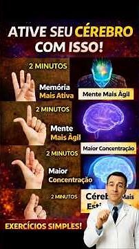 ATIVE Seu CÉREBRO em 2 MINUTOS! 🧠 Exercícios Simples para Memória e Foco #dicas #shorts #cerebro