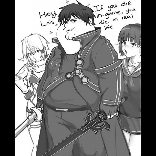 Peter Griffin Steals Kirito's Harem | comic by iamkowai #shorts
