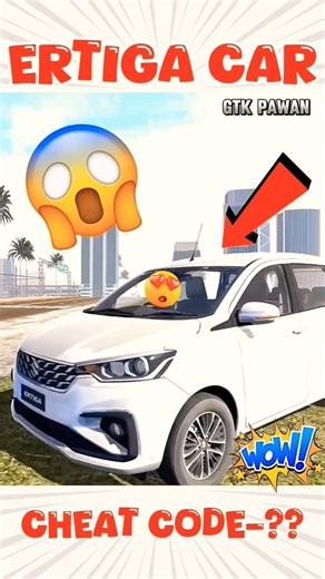 Ertiga Car Cheat Code 🤯 in Indian Bike Driving 3D New Update 🔥 #shorts #indianbikedriving3d