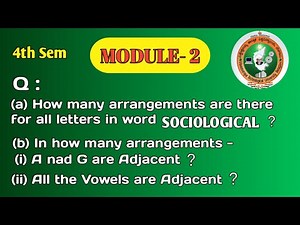 Mathematical Induction Problem | VTU 4th Sem | SOCIOLOGICAL Letter Arrangement | Module 2 |Explained