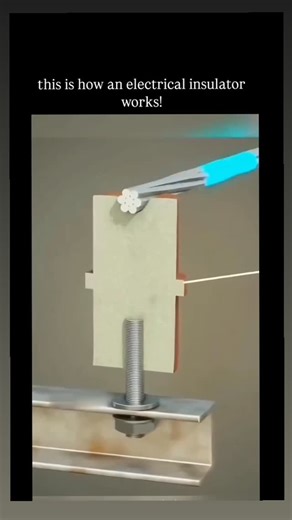 Maatr Bhoomi on Instagram: "It’s an animation of a pin-type electrical insulator, which is a critical component used to support power lines while keeping high-voltage electricity from leaking into the ground. The science behind its unique “umbrella” shape focuses on maximizing creepage distance, the physical length a current must travel along the surface to reach the supporting pole. By adding multiple tiers or “sheds,” engineers force any escaping electricity to take a much longer, more resista