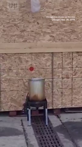Watch firefighters set a Thanksgiving turkey on fire