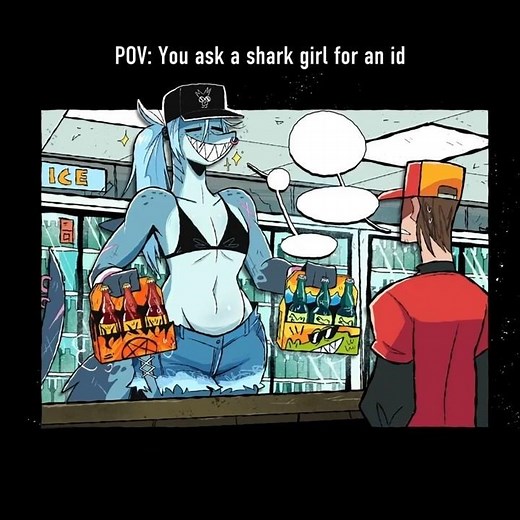 POV: You ask a shark girl for an ID | HernyEd Comic Dub #shorts #furry #meme