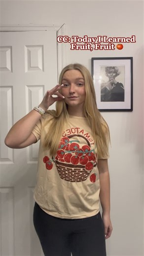Asl for teens on Instagram: "What’s your favorite fruit?🍑 🍓🍒 Fruit in ASL (Not a Teacher) #americansignlanguage #fruit #fruits #signoftheday #learninglanguages #signlanguage #asl #aslwithlola"