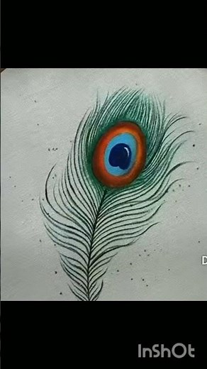 Peacock feather painting on fabric✨ #art #peacockfeathers