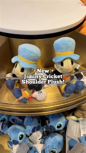 CHRIS💀👻🎃🕷️🦇 on Instagram: "New Disney Jiminy Cricket Shoulder Plush!✨ • • • • #disneymerch #disneyparks #disneyworld"
