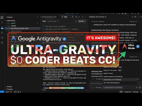 Ultra-gravity (New Antigravity Setup): THIS IS FREAKING CRAZY FREE AI CODER!