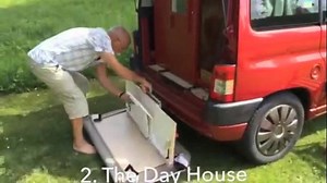 Un sacré bricolage, réalisé sur un Citroën Berlingo. Encore un Géotrouvetout de l'aménagement de camping-car! 😜 | Le Monde du Camping-Car