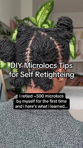 while microlocs locticians are great, it also helps to know how to do them yourself just in case you’re in a situation where your stylist isn’t available or reliable. this was my first time retying my entire head of ~500 locs and it took me 11 hours over 2 days. i’m hoping to get faster as i get more comfortable. how did i do and what tips would you give to self-maintainers and DIYers? #microlocs #diymicrolocs #microlocsjourney #microlocsretightening #microlocsretie #4cnaturalhair #loccommunity 