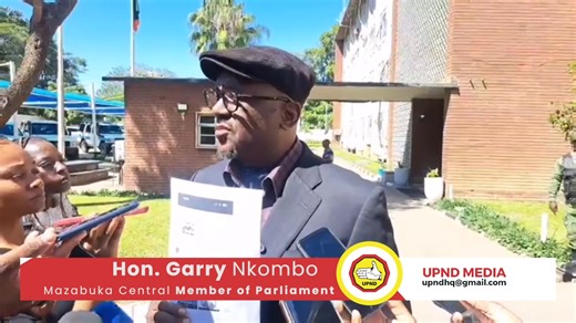 Rebroadcast of Mazabuka Central MP Hon. Garry Nkombo was lodging a complaint at Police Force Headquarters in Lusaka Tell us where you are watching from | UPND Zambia