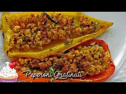 *Peperoni gratinati* Un contorno saporito facile e veloce. DA PREPARARE!!!!
