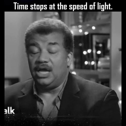 Astrophysicist Neil deGrasse Tyson explains, the faster you move through space, the slower you move through time. As you approach the speed of light, time stretches and slows down until it reaches the ultimate cosmic speed limit, where time completely stops.This means that for a photon of light created at the Big Bang 13.8 billion years ago, the exact moment it was born is the exact same instant it strikes your eye; a mind-bending reality proving that for light, the entire history of the univers
